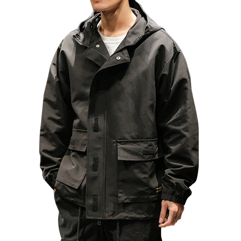 2019 Spring Autumn Jacket Men Loose Hooded Men Coats and Jackets Outwear Streetwear Windbreaker cargo Jacket 4XL 5XL
2019 Spring Autumn Jacket Men Loose Hooded Men Coats and Jackets Outwear Streetwear Windbreaker cargo Jacket 4XL 5XL