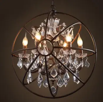 Loft Vintage American Rural Orb Globe crystal ring chandelier Rustic creative clothing store restaurant iron hanging lamp
Loft Vintage American Rural Orb Globe crystal ring chandelier Rustic creative clothing store restaurant iron hanging lamp