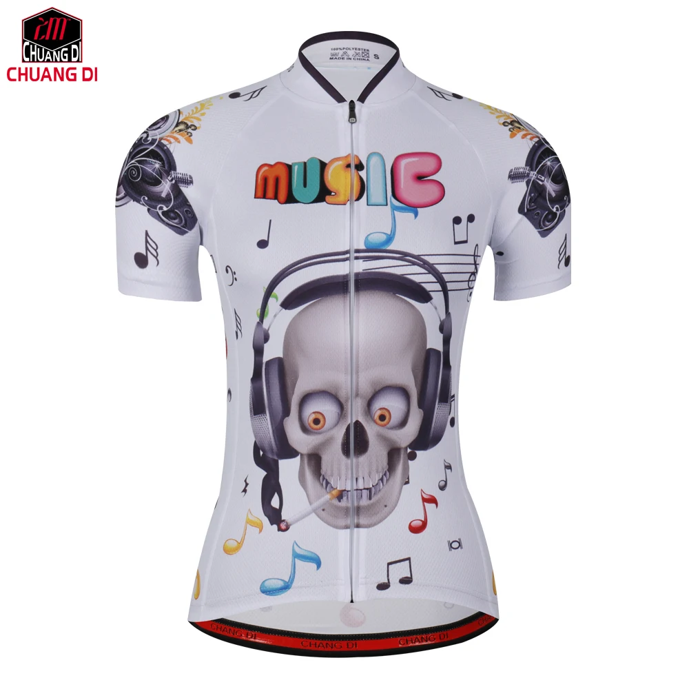 ZM Music skeleton Athletics personality women's Cycling Jerseys Bicycle Short Sleeve cycling clothing free shipping Tops
ZM Music skeleton Athletics personality women's Cycling Jerseys Bicycle Short Sleeve cycling clothing free shipping Tops