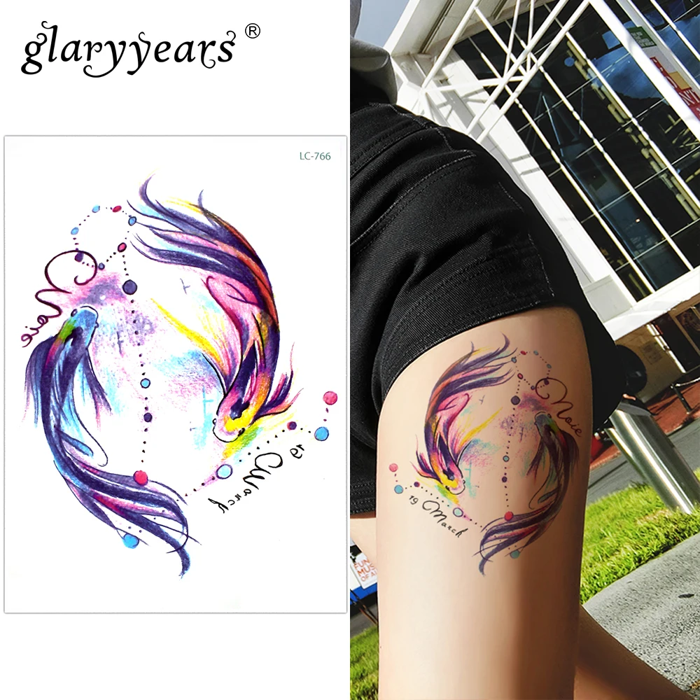 Glaryyears A Bit Big Arm Temporary Tattoo Sticker Colorful Fish Fake Tatoo Sleeve Flash Tatto Waterproof Body Art Women LC-766
Glaryyears A Bit Big Arm Temporary Tattoo Sticker Colorful Fish Fake Tatoo Sleeve Flash Tatto Waterproof Body Art Women LC-766