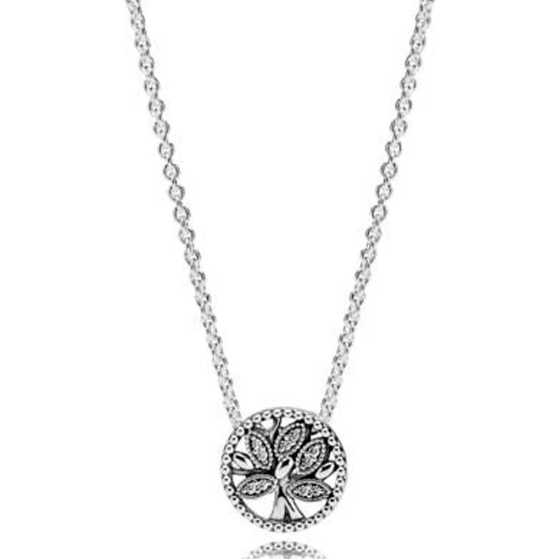 New 925 Sterling Silver Necklace Tree Of Life With Crystal Necklace For Bead Charm Women Wedding Gift Pandora Diy Jewelry
New 925 Sterling Silver Necklace Tree Of Life With Crystal Necklace For Bead Charm Women Wedding Gift Pandora Diy Jewelry