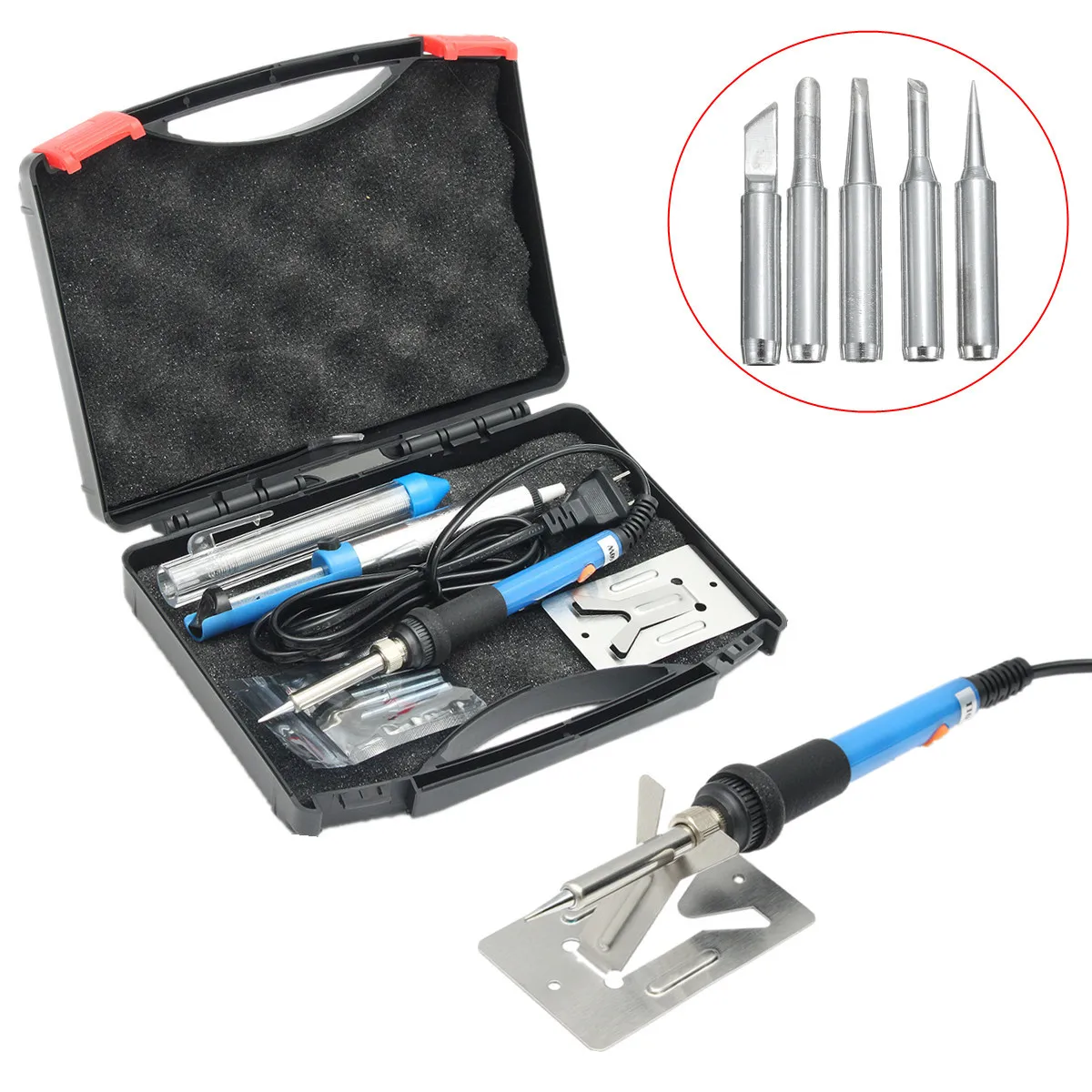 Forgelo 10 in 1 Electric Soldering Iron Kit 60W 110V Adjustable Temperature Ironing Tool Handskit Tweezers Welding Repair Tools
Forgelo 10 in 1 Electric Soldering Iron Kit 60W 110V Adjustable Temperature Ironing Tool Handskit Tweezers Welding Repair Tools