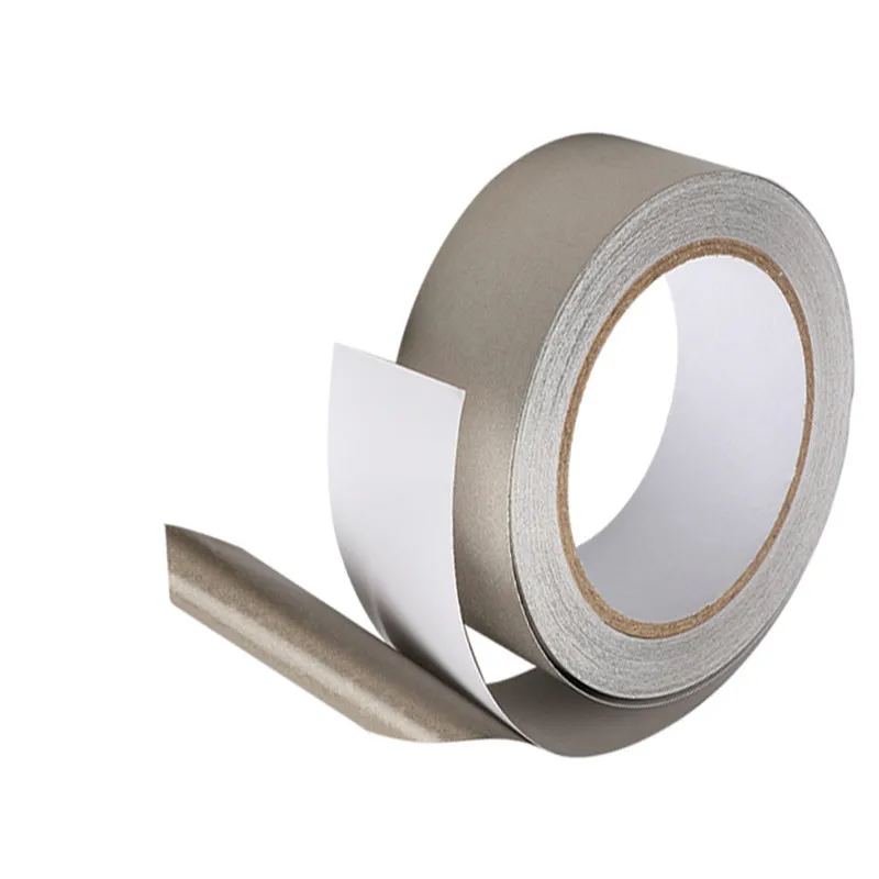 Silver Conductive Fabric Cloth Tape LCD EMI Anti-Radiation shield double-sided Silver grey tape 5mm/10mm/15mm/20mm X 20M
Silver Conductive Fabric Cloth Tape LCD EMI Anti-Radiation shield double-sided Silver grey tape 5mm/10mm/15mm/20mm X 20M