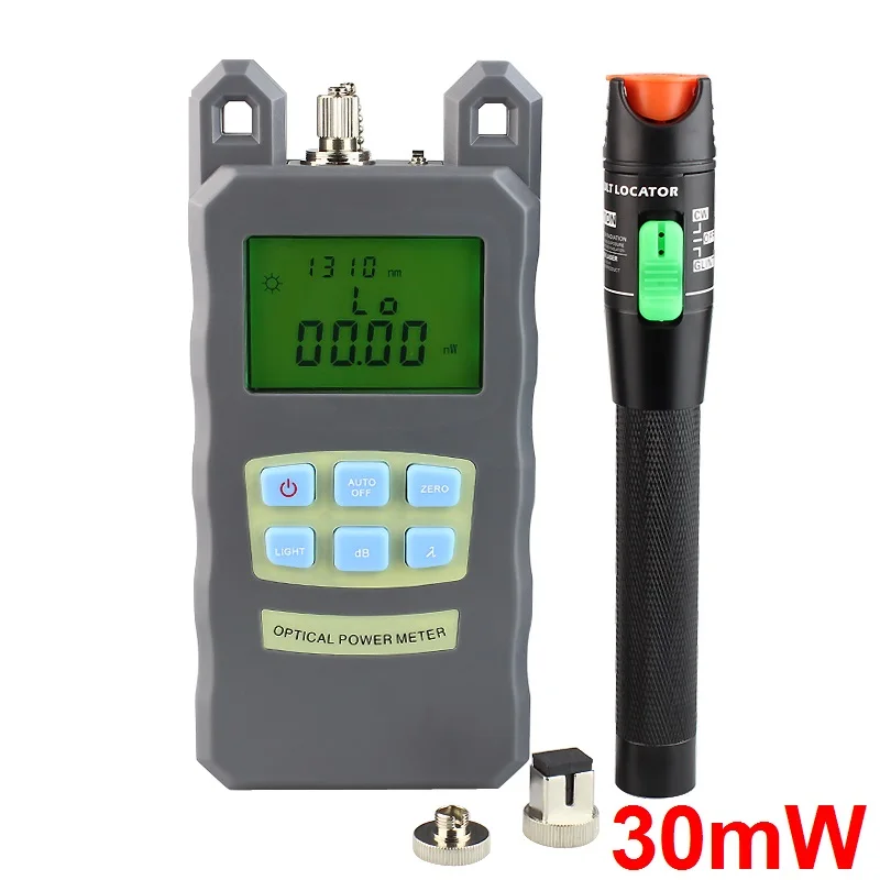 Hot Sale Optical Fiber Power Meter -70dBm~+10 dBm Fiber Optic Power And 30mW 20KM Visual Fault Locator Fiber Optic Cable Tester
Hot Sale Optical Fiber Power Meter -70dBm~+10 dBm Fiber Optic Power And 30mW 20KM Visual Fault Locator Fiber Optic Cable Tester