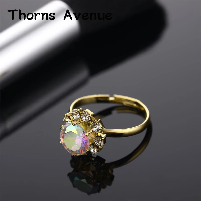 Thorns Avenue Fashion 14 Colors Open-ring AAA Cubic Zirconia Europe Bohemia Bridal Wedding Adjustable Rings For Women Party
Thorns Avenue Fashion 14 Colors Open-ring AAA Cubic Zirconia Europe Bohemia Bridal Wedding Adjustable Rings For Women Party