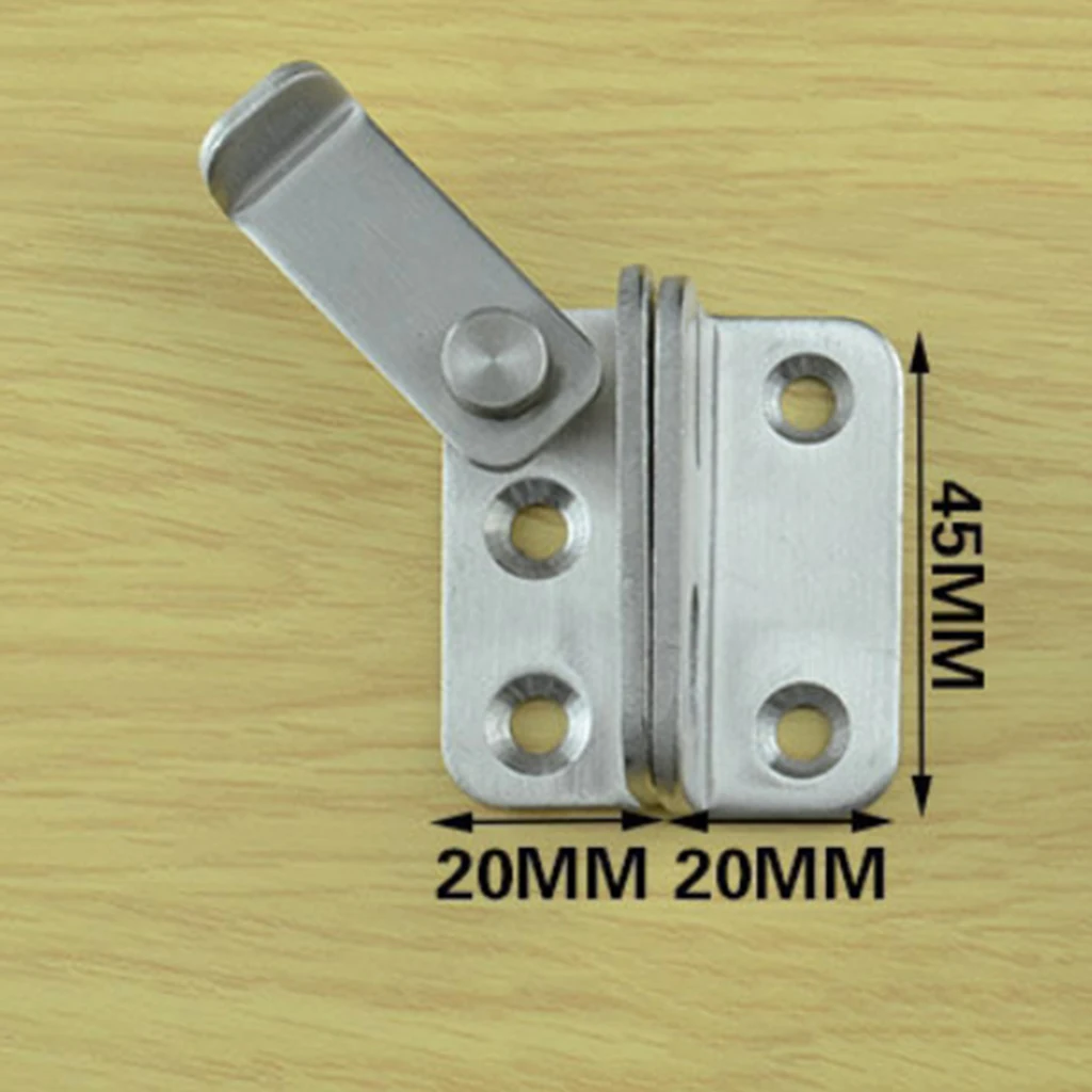 Slide Bolt Latch Gate Latches Safety Door Lock 40x45mm Stainless Steel Brushed Finish with Padlock Hole