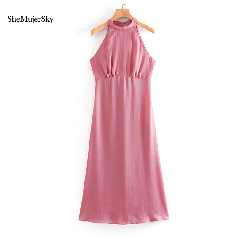 SheMujerSky Summer Dress Party Midi Elegant Pink Halter Sleeveless Backless Club Evening Bodycon Women Dresses 2019
SheMujerSky Summer Dress Party Midi Elegant Pink Halter Sleeveless Backless Club Evening Bodycon Women Dresses 2019
