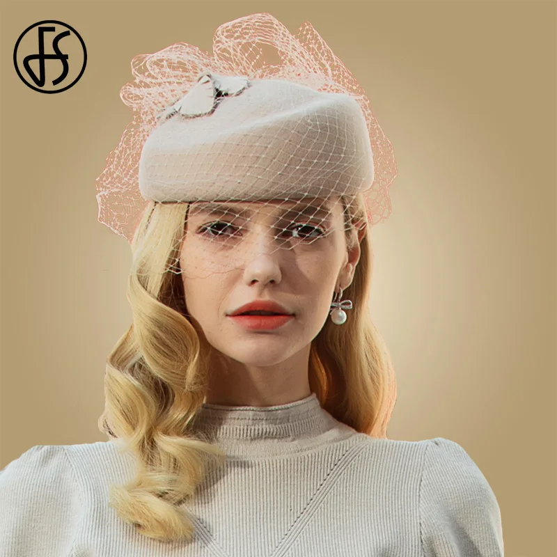 FS Wool Felt Hats Women Winter Veil Fedora Pillbox Hats For Church Formal Cocktail Party Wedding Hats Derby Dress Fedoras
FS Wool Felt Hats Women Winter Veil Fedora Pillbox Hats For Church Formal Cocktail Party Wedding Hats Derby Dress Fedoras