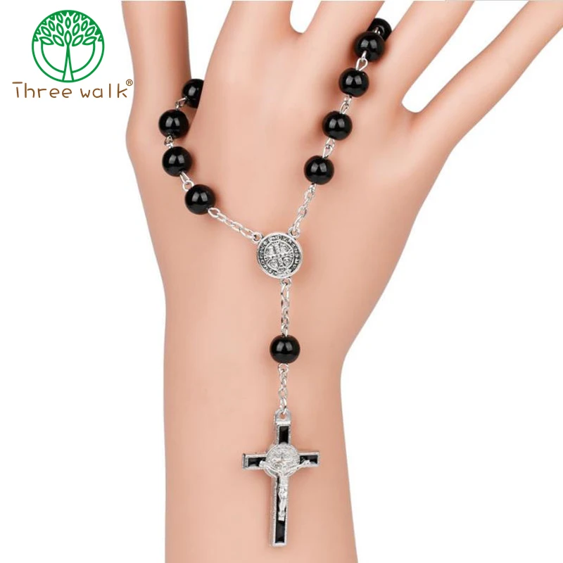 10pcs Vintage Black Beads Catholic One-Decade Rosary Glass St Benedict Connectors INRI Crucifix Bracelet Statement Pocket Rosary
10pcs Vintage Black Beads Catholic One-Decade Rosary Glass St Benedict Connectors INRI Crucifix Bracelet Statement Pocket Rosary