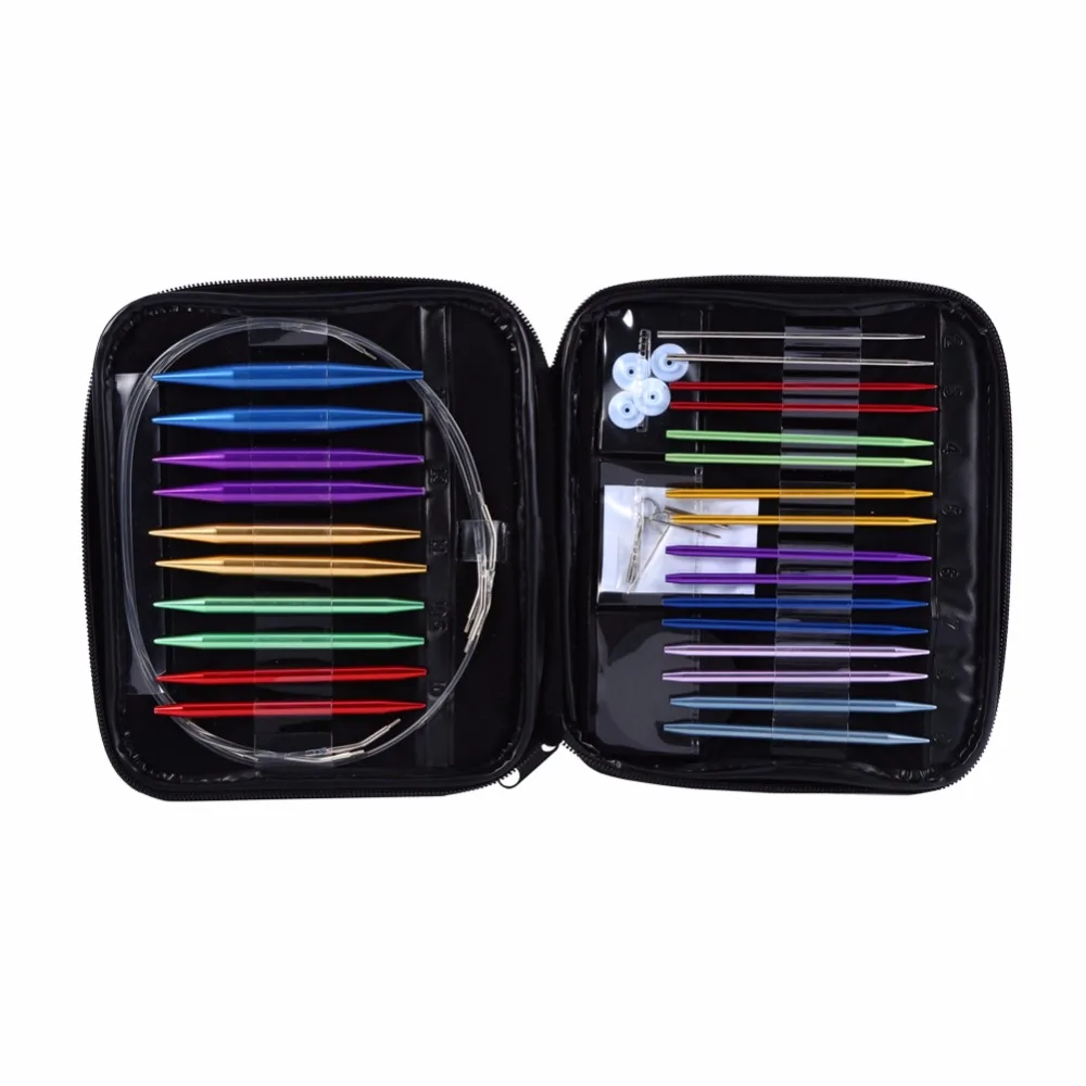 13 pairs Knitting Needles Woven Aluminum Change Head Circular Knitting Needle Ring Sewing Tools Crochet Hooks
13 pairs Knitting Needles Woven Aluminum Change Head Circular Knitting Needle Ring Sewing Tools Crochet Hooks