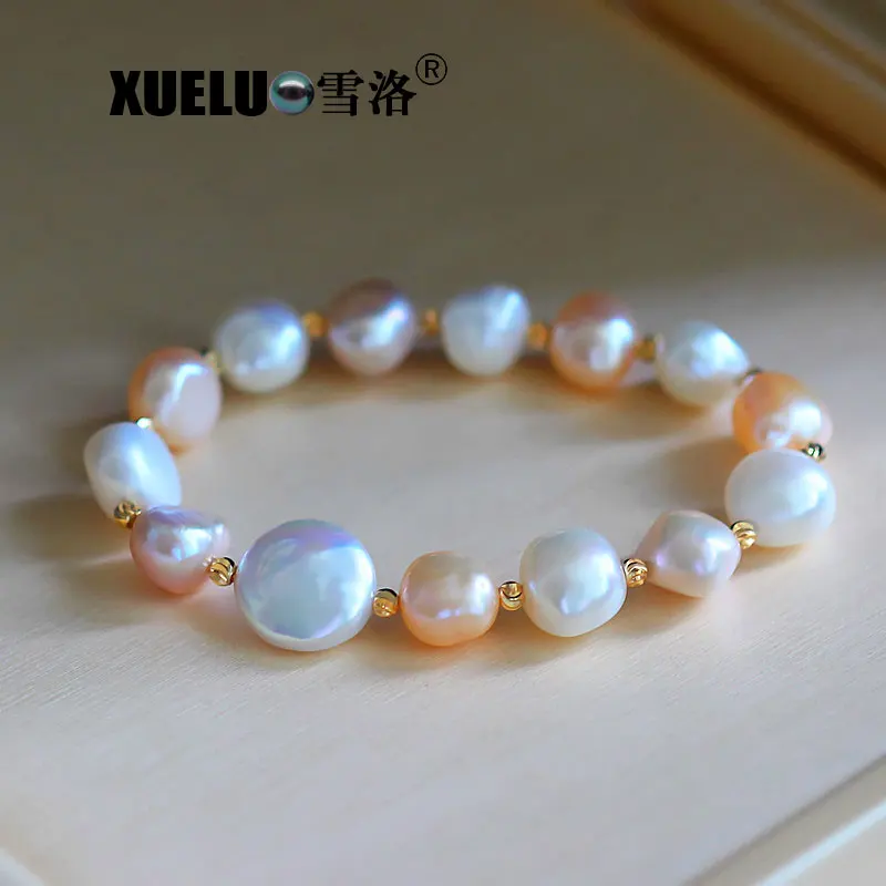10-11mm Trendy Elastic Baroque Pearl Bracelet Natural Multicolor Freshwater Pearl , Gift For Women
10-11mm Trendy Elastic Baroque Pearl Bracelet Natural Multicolor Freshwater Pearl , Gift For Women