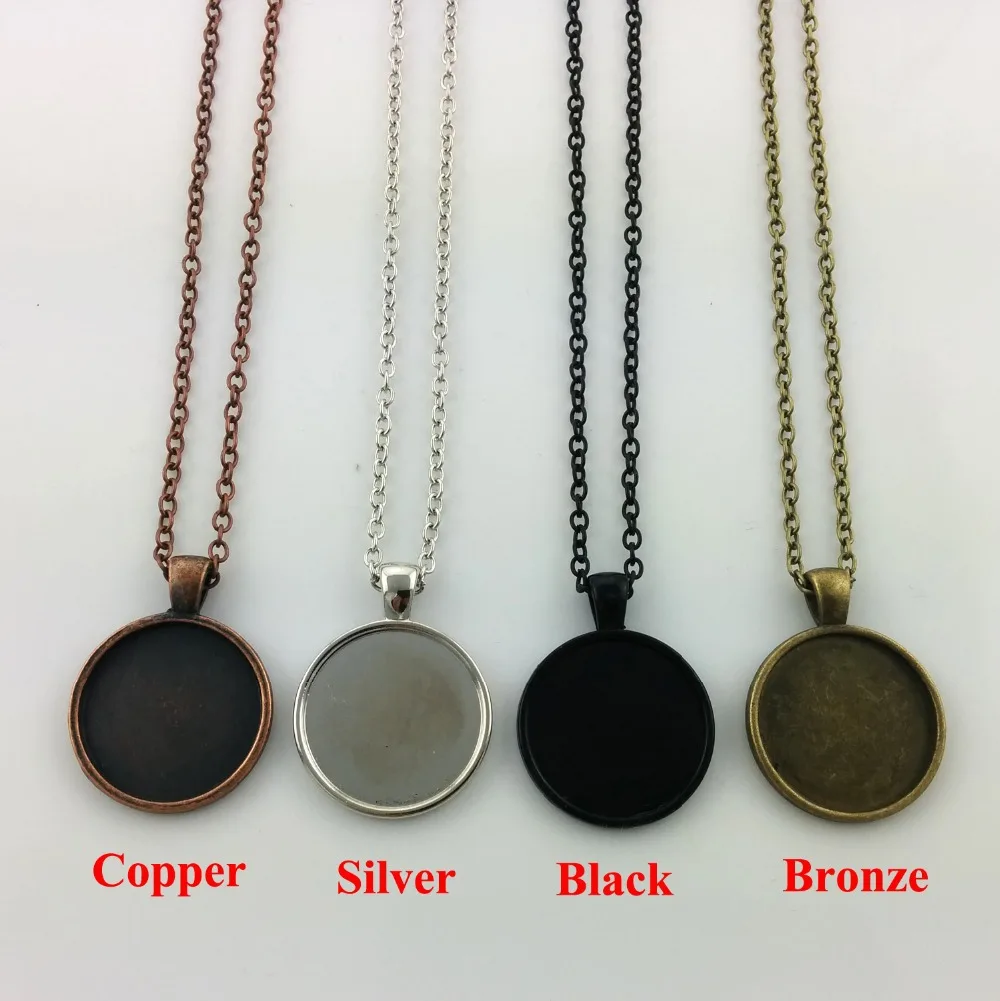 1pcs wholesale DIY Silver,Bronze, copper,black Round Pendant Tray Round Cameo Cabochon Base with 50cm chain Pendant 25mm
1pcs wholesale DIY Silver,Bronze, copper,black Round Pendant Tray Round Cameo Cabochon Base with 50cm chain Pendant 25mm