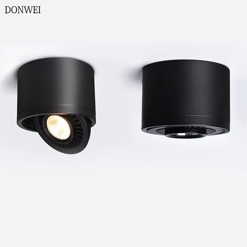 

7W/10W/12W/15W LED Surface Mounted Ceiling lamp 360 degree rotatable COB led background ceiling spot light 85-265V indoor Light