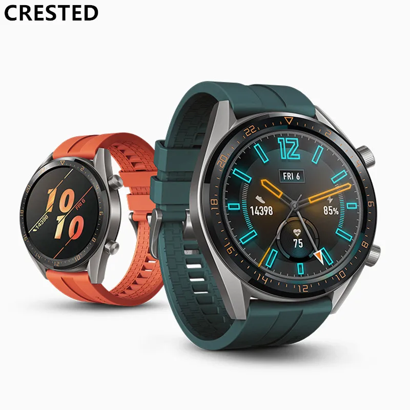 CRESTED Huawei Watch GT Strap For Samsung Galaxy watch 46mm Gear S3 frontier/classic Amazfit bip Strap silicone 22mm watch band
CRESTED Huawei Watch GT Strap For Samsung Galaxy watch 46mm Gear S3 frontier/classic Amazfit bip Strap silicone 22mm watch band