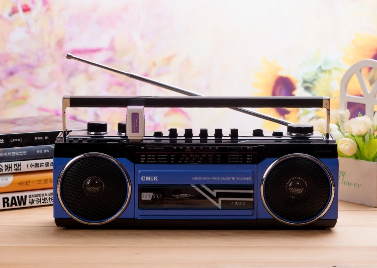 Tape Recorder Mono Four Band Radio U disk SD card playback MP3 With Bluetooth Stereo Speaker
Tape Recorder Mono Four Band Radio U disk SD card playback MP3 With Bluetooth Stereo Speaker