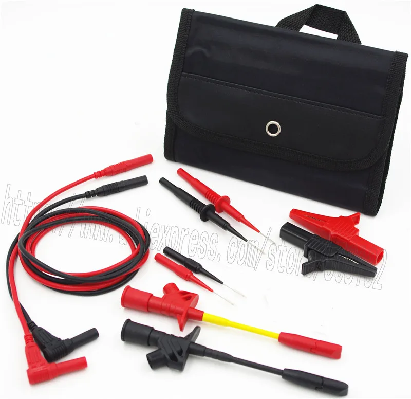 Insulation 4mm Banana test lead wire kit pierce spring test probe crocodile clip test leads for multimeter meter
Insulation 4mm Banana test lead wire kit pierce spring test probe crocodile clip test leads for multimeter meter