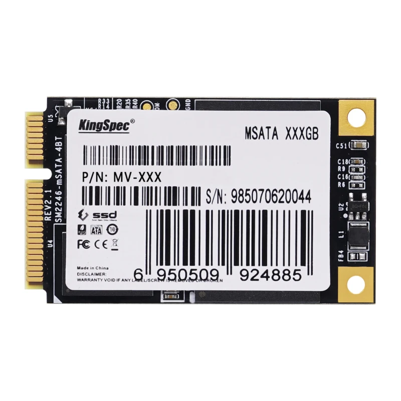 Фото Жесткий диск Kingspec mSATA SATA II 6 ГБ/сек. SSD 16 Гб 8 ГБ 32 Твердотельный накопитель для Dell M6500