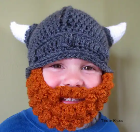 crochet beard hat