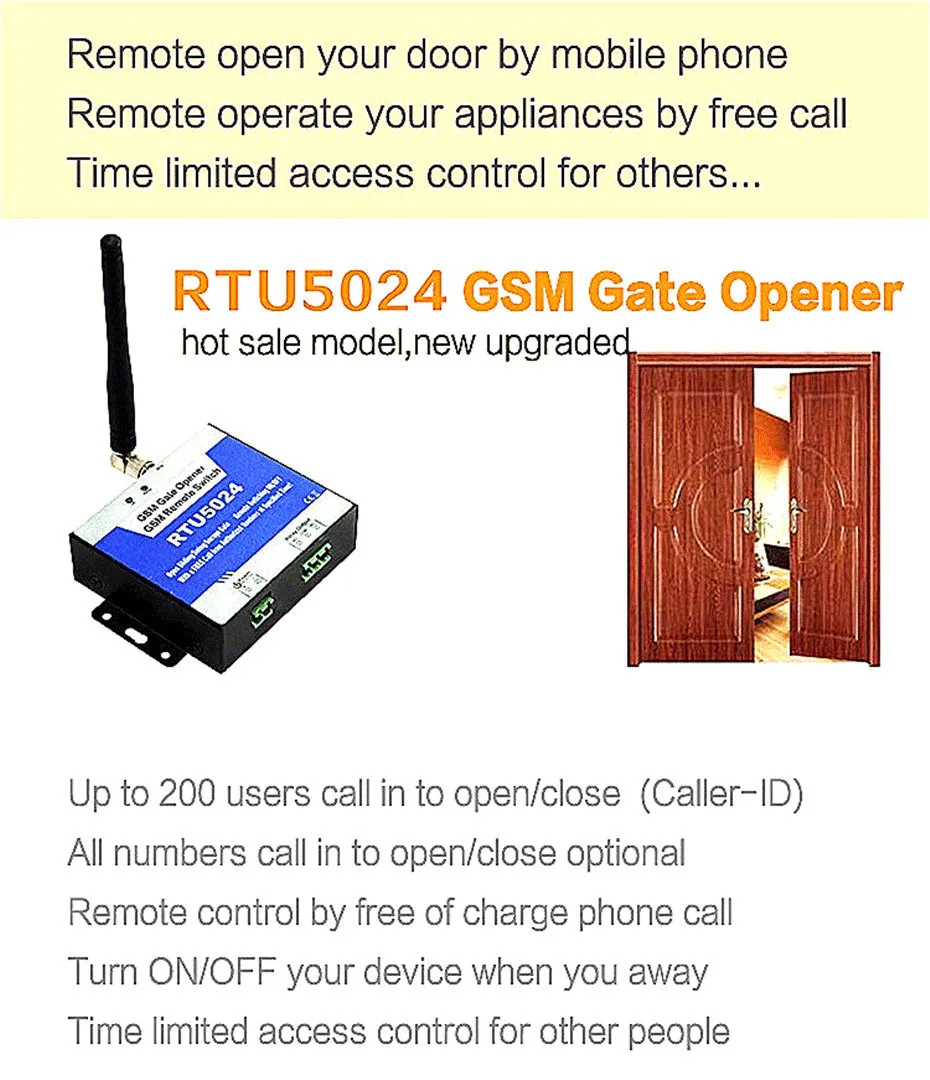 RTU5024 GSM штопор для ворот релейный переключатель дистанционное управление