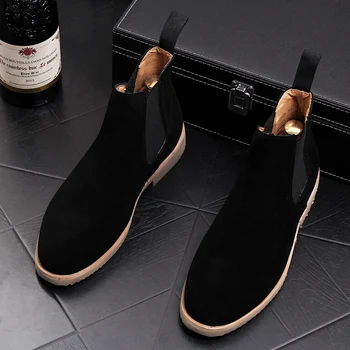Korean style design mens fashion nubuck leather shoes party nightclub dresses flats shoe slip-on ankle chelsea boots male sapato
Korean style design mens fashion nubuck leather shoes party nightclub dresses flats shoe slip-on ankle chelsea boots male sapato