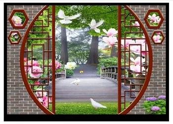 photo wallpaper 3d murals wallpaper custom Doors, windows, murals, flowers, trees, pigeons, scenery mural living room decoration
photo wallpaper 3d murals wallpaper custom Doors, windows, murals, flowers, trees, pigeons, scenery mural living room decoration