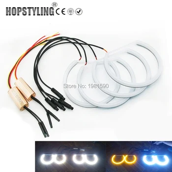 Hopstyling white& Amber Dual color Cotton light Angel eyes halo ring for BMW E46 non projector auto headlight DRL turn signal
Hopstyling white& Amber Dual color Cotton light Angel eyes halo ring for BMW E46 non projector auto headlight DRL turn signal