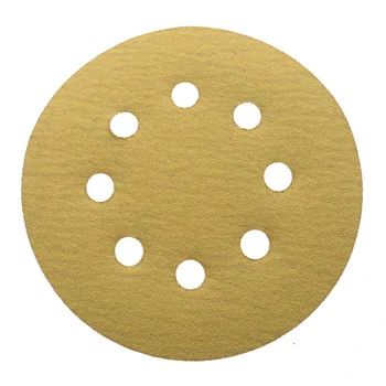 15Pcs 5 Inch 8 Holes Aluminium Oxide 60 to 1000 Grits Hook and Loop Gold Sandpaper Sanding Disc for Metal & Automotive
15Pcs 5 Inch 8 Holes Aluminium Oxide 60 to 1000 Grits Hook and Loop Gold Sandpaper Sanding Disc for Metal & Automotive