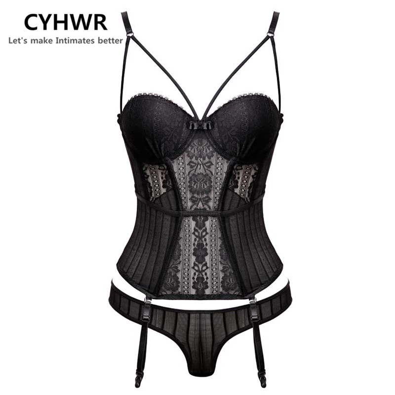 CYHWR sexy eyelash lace transparent fun shapers vest garter and panties for women lingerie set
CYHWR sexy eyelash lace transparent fun shapers vest garter and panties for women lingerie set