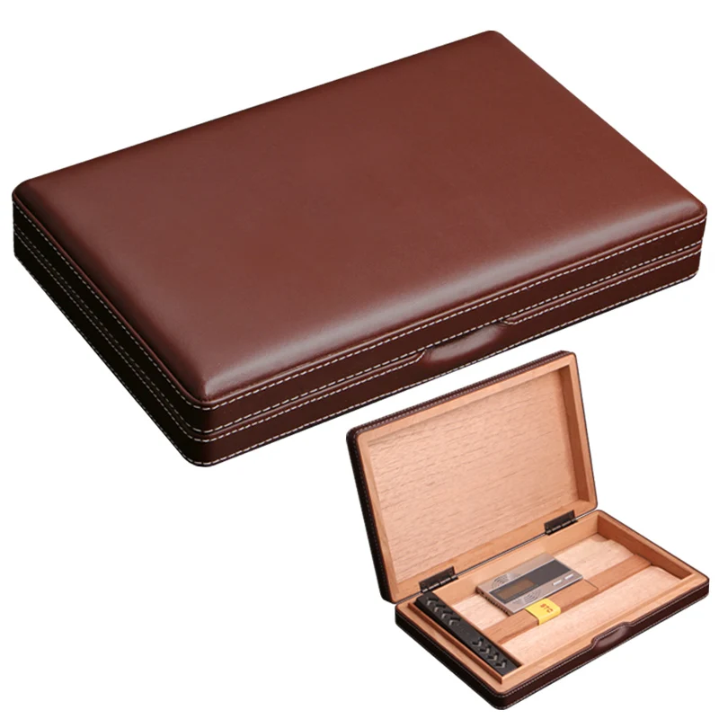 Portable Travel Use Wooden Lining Rare Sheepskin Leather Cigar Humidor Two Color For Choose W/ Humidifier and Hygrometer
Portable Travel Use Wooden Lining Rare Sheepskin Leather Cigar Humidor Two Color For Choose W/ Humidifier and Hygrometer
