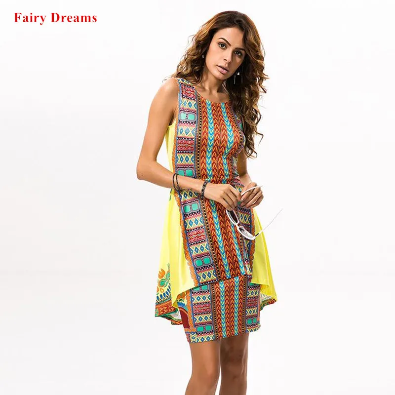 Dashiki African Clothes Sleeveless Yellow Print African Dresses For Women 2018 Summer Traditional Sundress vestidos de festa
Dashiki African Clothes Sleeveless Yellow Print African Dresses For Women 2018 Summer Traditional Sundress vestidos de festa