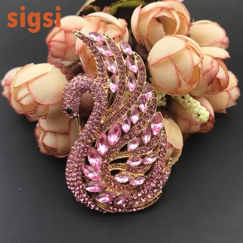 100pcs / lot Free Shipping 65mm zinc alloy hot sale high quality 65mm pink swan brooch rhinestone brooch pin
100pcs / lot Free Shipping 65mm zinc alloy hot sale high quality 65mm pink swan brooch rhinestone brooch pin