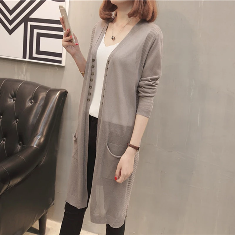 Cardigan female top shirt 2019 summer iced women's sweater sunscreen long double-breasted air-conditioning Leisure loose
Cardigan female top shirt 2019 summer iced women's sweater sunscreen long double-breasted air-conditioning Leisure loose