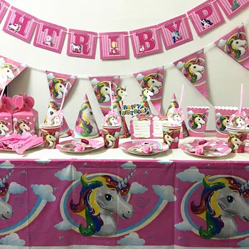 108pcs/lot Unicorn plates cups kids birthday party supplies Unicorn design plates dishes baby shower Unicorn theme party set
108pcs/lot Unicorn plates cups kids birthday party supplies Unicorn design plates dishes baby shower Unicorn theme party set