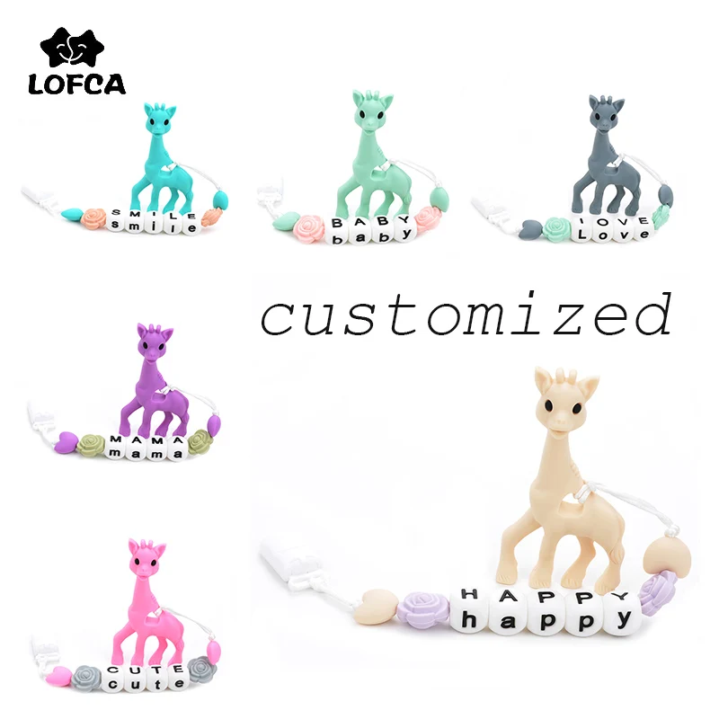 LOFCA Silicone Giraffe Pacifier Clip Baby Teether Baby Food Grade Silicone Carrier Baby Teething Toy Nursing Necklace Making
LOFCA Silicone Giraffe Pacifier Clip Baby Teether Baby Food Grade Silicone Carrier Baby Teething Toy Nursing Necklace Making
