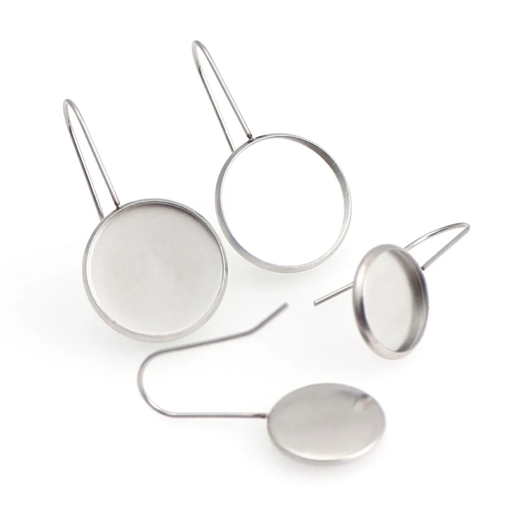 10pcs/lot Stainless Steel Fashion Earring Hook With Cabochon Blank Base Settings DIY Jewelry Making Findings Earring Accessories
10pcs/lot Stainless Steel Fashion Earring Hook With Cabochon Blank Base Settings DIY Jewelry Making Findings Earring Accessories