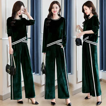 Autumn New Casual Fashion Two Piece Set Top And Pants Brief Generous Ensemble Femme Survetement Ol Wild Costumes For Women
Autumn New Casual Fashion Two Piece Set Top And Pants Brief Generous Ensemble Femme Survetement Ol Wild Costumes For Women
