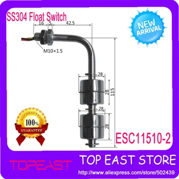 Free Shipping 1PC stainless steel Side Mount Horizontal dual water level sensor float switch For water Tank ESC11510-2
Free Shipping 1PC stainless steel Side Mount Horizontal dual water level sensor float switch For water Tank ESC11510-2