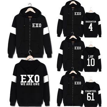 kpop EXO Black cotton Zipper Hoodies Sweatshirt autumn Coats Fashion Harajuku Hoodies Women/Men korean Hip Hop Zipper Clothes
kpop EXO Black cotton Zipper Hoodies Sweatshirt autumn Coats Fashion Harajuku Hoodies Women/Men korean Hip Hop Zipper Clothes