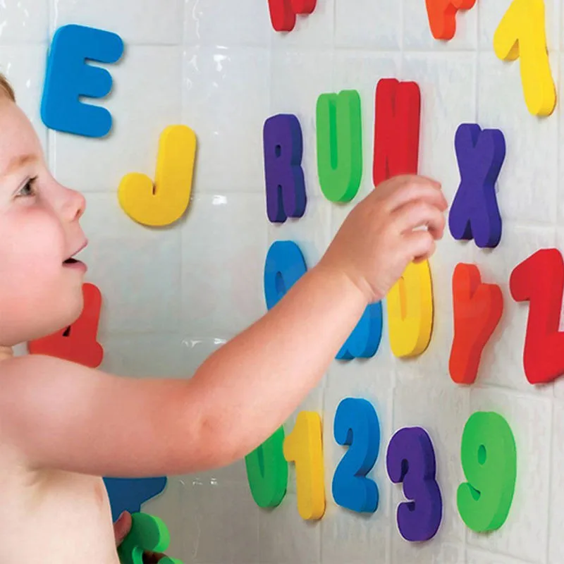 36 шт. Детские плавающие игрушки для ванной комнаты буквы числа из пенопласта