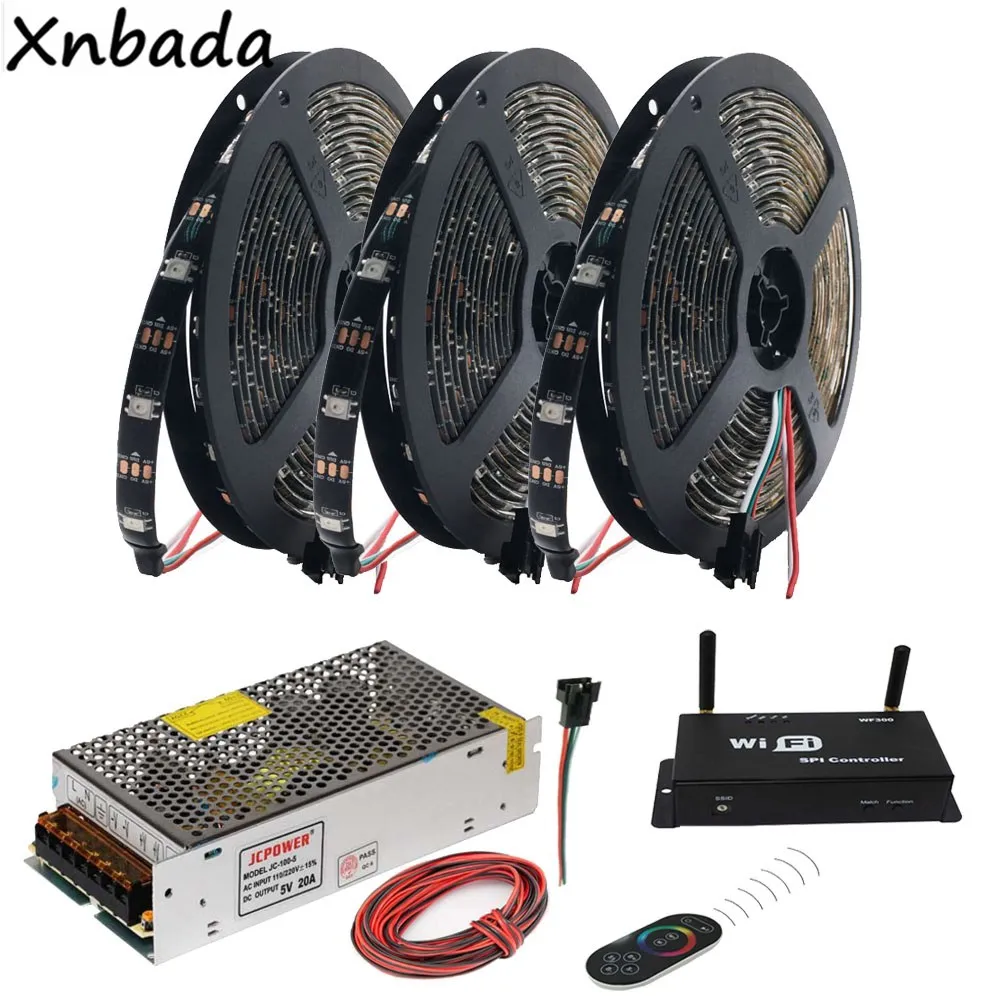 WS2812B WS2812 RGB Led Strip Light WIFI300 RGB Led Controller With Touchable Screen Remote DC5V Led Transformer Kit
WS2812B WS2812 RGB Led Strip Light WIFI300 RGB Led Controller With Touchable Screen Remote DC5V Led Transformer Kit