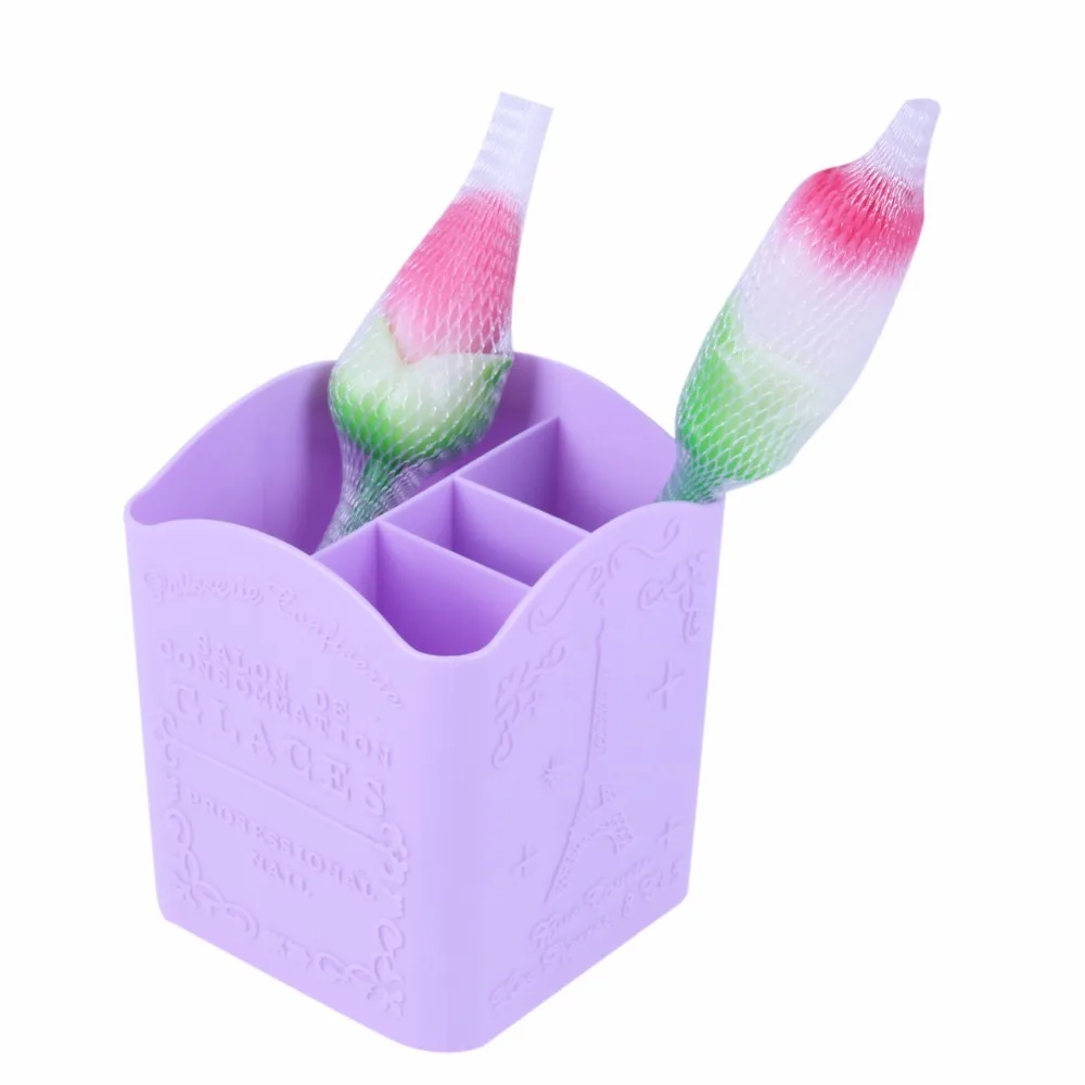 1 PCS Empty Makeup Brush Holder Case 4 Compartments Plastic Nail Tools Box Storage Nail Pen Brushes Container (Random color)
1 PCS Empty Makeup Brush Holder Case 4 Compartments Plastic Nail Tools Box Storage Nail Pen Brushes Container (Random color)