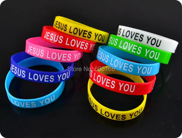 50x JESUS LOVES YOU mix colors silicone Bracelet wristband Fashion Catholic Christian Religious Jewelry
50x JESUS LOVES YOU mix colors silicone Bracelet wristband Fashion Catholic Christian Religious Jewelry