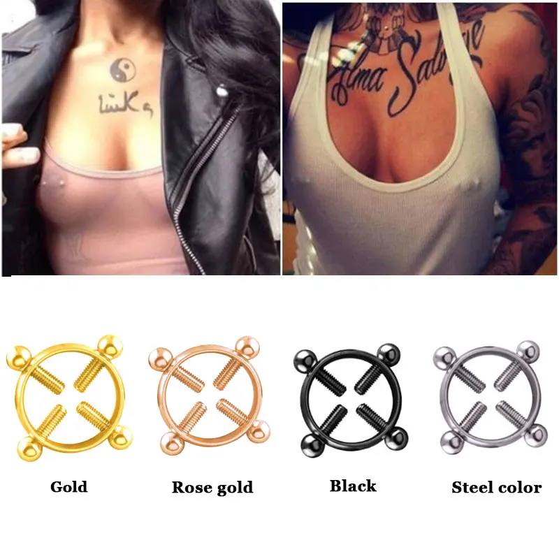 Punk Round Body Piercing Nipple Ring Shield Body Piercing Jewelry Stainless Steel Fashion Women Breast Nail Screw Nipple Rings
Punk Round Body Piercing Nipple Ring Shield Body Piercing Jewelry Stainless Steel Fashion Women Breast Nail Screw Nipple Rings