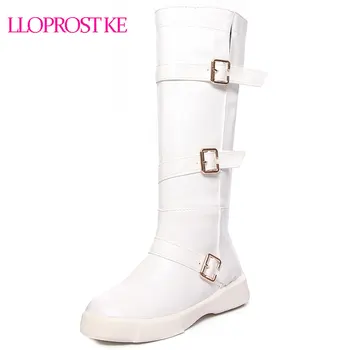 Lloprost ke Big size 34-43 high quality flock knee high boots winter platform warm fur women black white buckle snow boots D355
Lloprost ke Big size 34-43 high quality flock knee high boots winter platform warm fur women black white buckle snow boots D355