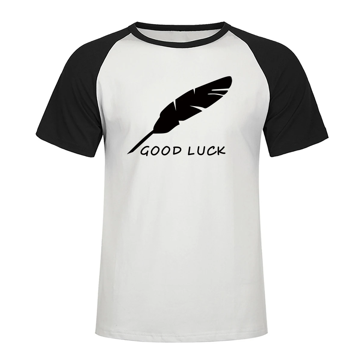 2019 Fashion Good Luck Men T Shirt Feather Pen Printed Feathers Men raglan T Shirt Summer Casual Homme Clothing Mens Streetwear
2019 Fashion Good Luck Men T Shirt Feather Pen Printed Feathers Men raglan T Shirt Summer Casual Homme Clothing Mens Streetwear