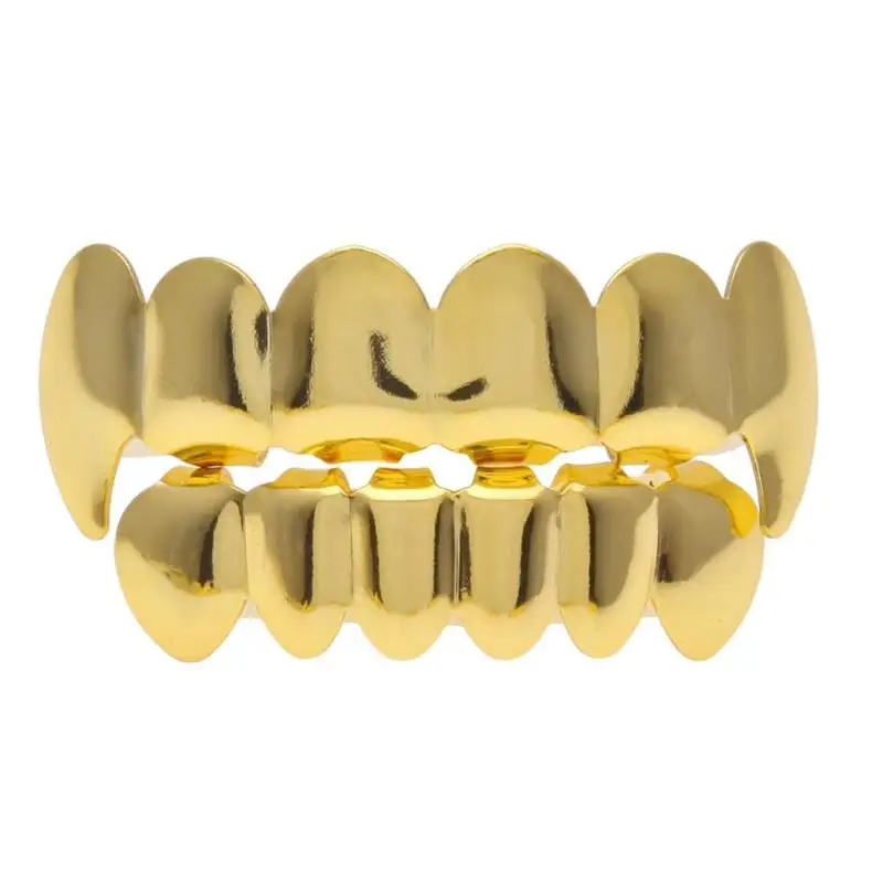 Black Men Hip Hop Gold Teeth Grillz Top & Bottom Grills Dental Mouth Punk Teeth Caps Cosplay Party Tooth Rapper Jewelry Gift
Black Men Hip Hop Gold Teeth Grillz Top & Bottom Grills Dental Mouth Punk Teeth Caps Cosplay Party Tooth Rapper Jewelry Gift