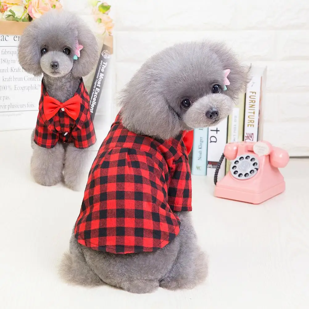 Pet Dog Gentle Plaid Checked Shirt Bow Tie Decor Clothes Puppy Formal Apparel Cute
Pet Dog Gentle Plaid Checked Shirt Bow Tie Decor Clothes Puppy Formal Apparel Cute