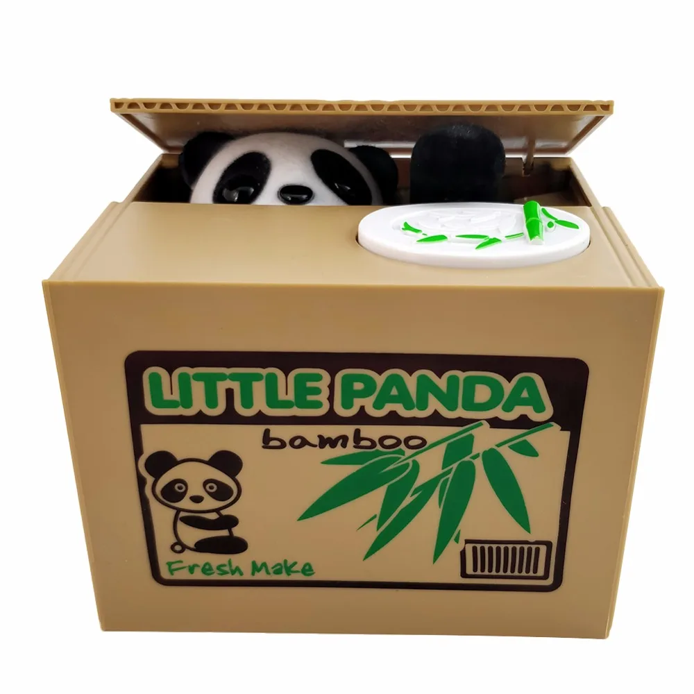 Фото Panda Cat вор копилки игрушка копилка подарок Дети автоматический палантин монеты