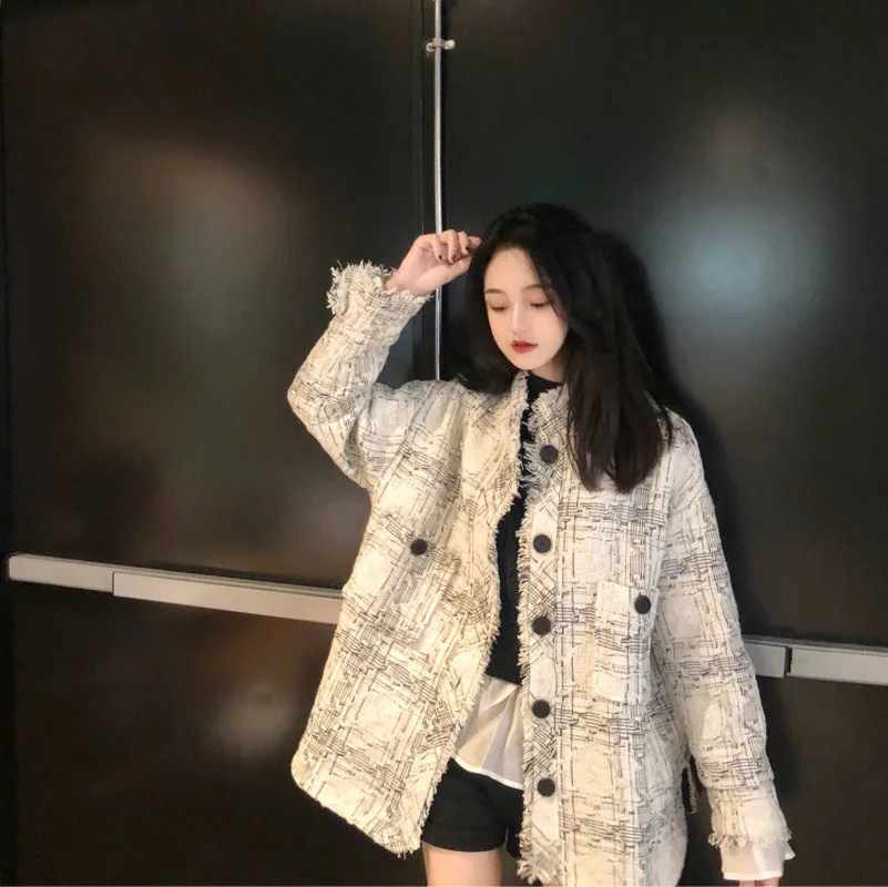 Sharezz 2019 Spring Autumn Shoret Coat for Women New Loose Korean Long Sleeve Single-breasted Tweed Long Jacket Jacket
Sharezz 2019 Spring Autumn Shoret Coat for Women New Loose Korean Long Sleeve Single-breasted Tweed Long Jacket Jacket