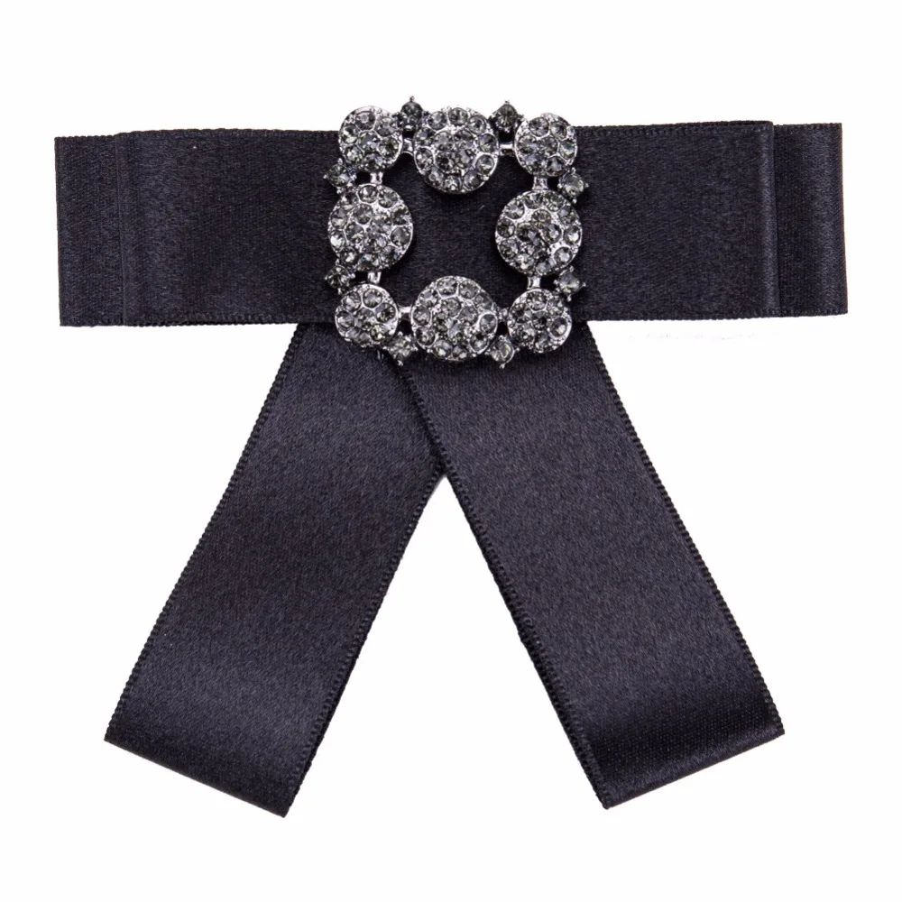 

Multi-layered Ribbon Fabric Bow Brooch Pins Rhinestone Shirt Brooches For Women Handmade Clothing Dress Accessories